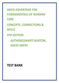 Davis Advantage for Fundamentals of Nursing Care 4th Edition Test Bank&NewLine;