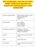 NUR 128 MS slides1&colon; A&P&comma; RA&comma; OA&comma; OstPer&comma;&NewLine;OstMyl&comma; FibrMyl Exam Questions and&NewLine;Answers with Verified Solutions &vert; Latest&NewLine;Updated 2026