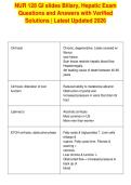 NUR 128 GI slides Biliary&comma; Hepatic Exam&NewLine;Questions and Answers with Verified&NewLine;Solutions &vert; Latest Updated 2026