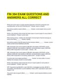 FIN 304 EXAM QUESTIONS AND ANSWERS ALL CORRECT 
