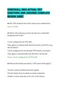 SONICWALL SNSA ACTUAL TEST &NewLine;QUESTIONS AND ANSWERS COMPLETE &NewLine;REVIEW SHEET 