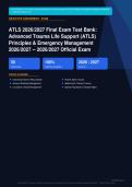 ATLS Final Exam Test Bank Actual 2026&sol;2027 &ndash; Complete Exam-Style Questions &vert; 100&percnt; Verified &ndash; Pass Guaranteed &ndash; A&plus; Graded