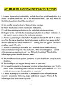 ATI Health Assessment Test Bank Questions & Answers &lpar;Practice&rpar;&NewLine;&NewLine;