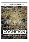 TEST BANK FOR COGNITION EXPLORING THE SCIENCE OF THE MIND&comma; 7TH EDITION&comma; DANIEL REISBERG&vert; ALL CHAPTERS &vert; BRAND NEW &vert; A&comma; GUIDE