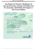 Test Bank- Women&rsquo;s Healthcare in Advanced Practice Nursing 3rd Edition &lpar; Ivy M&period; Alexander&comma; 2023 &rpar; All Chapters 1-46&vert;&vert; Newest Edition