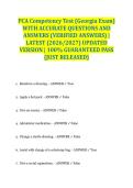 PCA Competency Test &lpar;Georgia Exam&rpar; WITH ACCURATE QUESTIONS AND ANSWERS &lpar;VERIFIED ANSWERS&rpar; &vert; LATEST &lpar;2026&sol;2027&rpar; UPDATED VERSION &vert; 100&percnt; GUARANTEED PASS &lbrace;JUST RELEASED&rcub;