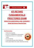 ATI Fundamentals Retake Proctored Exam &lpar;2026&rpar; &vert; NGN Nursing Questions&comma; Clinical Scenarios & Answers&comma; 100&percnt; Verified Graded A&plus;