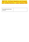 NUR 128 &lpar;14&rpar; Exam Questions and Answers&NewLine;with Verified Solutions &vert; Latest Updated 2026
