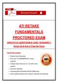 ATI Fundamentals Retake Proctored Exam &lpar;2026&rpar; &vert; NGN Nursing Questions&comma; Case Scenarios & Answers&comma; 100&percnt; Verified Graded A&plus;