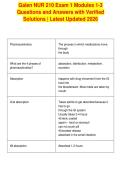 Galen NUR 210 Exam 1 Modules 1-3&NewLine;Questions and Answers with Verified&NewLine;Solutions &vert; Latest Updated 2026