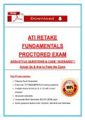 ATI Fundamentals Retake Proctored Exam &lpar;2026&rpar; &vert; NGN Nursing Questions&comma; Case Studies & Answers&comma; 100&percnt; Verified Graded A&plus;