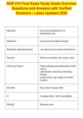 NUR 210 Final Exam Study Guide Overview&NewLine;Questions and Answers with Verified&NewLine;Solutions &vert; Latest Updated 2026