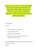 Radon Review Quiz 2 &vert; ACTUAL EXAM WITH ACCURATE QUESTIONS AND ANSWERS &lpar;VERIFIED ANSWERS&rpar; &vert; LATEST &lpar;2026&sol;2027&rpar; UPDATED VERSION &vert; 100&percnt; GUARANTEED PASS &lbrace;JUST RELEASED&rcub;