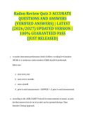 Radon Review Quiz 3 ACCURATE QUESTIONS AND ANSWERS &lpar;VERIFIED ANSWERS&rpar; &vert; LATEST &lpar;2026&sol;2027&rpar; UPDATED VERSION &vert; 100&percnt; GUARANTEED PASS &lbrace;JUST RELEASED&rcub;