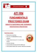 ATI RN Fundamentals Proctored Exam &lpar;2026&rpar; &vert; NGN Nursing Questions&comma; Case Scenarios & Answers&comma; 100&percnt; Verified Graded A&plus;