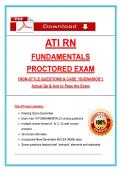 ATI RN Fundamentals Proctored Exam &lpar;2026&rpar; &vert; NGN Nursing Questions&comma; Case Scenarios & Answers&comma; 100&percnt; Verified Graded A&plus;