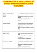 Exam &num;2 NUR 1290 Dr&period; Stone Questions and&NewLine;Answers with Verified Solutions &vert; Latest&NewLine;Updated 2026
