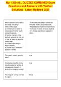 Nur 1290 ALL QUIZZES COMBINED Exam&NewLine;Questions and Answers with Verified&NewLine;Solutions &vert; Latest Updated 2026