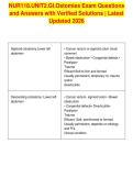 NUR118&period;UNIT2&period;GI&period;Ostomies Exam Questions&NewLine;and Answers with Verified Solutions &vert; Latest&NewLine;Updated 2026