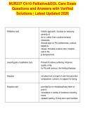 NUR237 Ch10 Palliative&EOL Care Exam&NewLine;Questions and Answers with Verified&NewLine;Solutions &vert; Latest Updated 2026