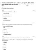 WGU D236 PATHOPHYSIOLOGY OA STUDY GUIDE &vert; COMPLETE PRACTICE QUESTIONS & EXAM PREP 2026&sol;2027