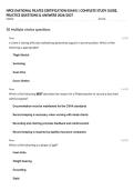 NPCE &lpar;NATIONAL PILATES CERTIFICATION EXAM&rpar; &vert; COMPLETE STUDY GUIDE&comma; PRACTICE QUESTIONS & ANSWERS 2026&sol;2027