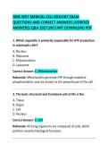 GMS 5057 Medical Cell Biology Exam Questions and Correct Answers &vert; Comprehensive Study Guide