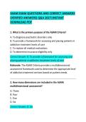 ASAM Exam Questions and Correct Answers &vert; Comprehensive Addiction Medicine Study Guide