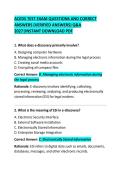 ACEDS Test Exam Questions and Correct Answers &vert; Comprehensive E-Discovery Certification Study Guide