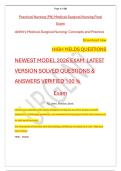 Practical Nursing &lpar;PN&rpar; Medical-Surgical Nursing Final &NewLine;Exam &NewLine;deWit's Medical-Surgical Nursing&colon; Concepts and Practice 