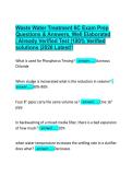 Wastewater Treatment 6C Exam Prep Questions and Correct Answers &vert; Comprehensive Operator Study Guide