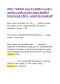 Water Treatment Exam Preparation Grade 2 Questions and Correct Answers &vert; Comprehensive Operator Study Guide