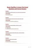 Guam Chauffeur&rsquo;s License Test Actual Questions and Correct Answers&period;