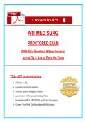 ATI Med-Surg Proctored Exam &lpar;2026&rpar; NGN-Style Questions&comma; Case Scenario & Answers&comma; 100&percnt; Verified Graded A&plus;