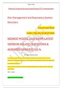Medical-Surgical Nursing &lpar;specifically ATI Fundamentals  &NewLine; &NewLine;Pain Management and Respiratory System &NewLine;Disorders