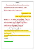 Pharmacology &lpar;Specifically Nursing Pharmacology &NewLine;Safe Medication Administration&comma; Side &NewLine;Effects&comma; and Client Education 