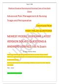 Medical-Surgical Nursing and Nursing Care of the Adult &NewLine;Client  &NewLine;Advanced Pain Management & Nursing &NewLine;Triage and Perioperative