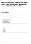PHTLS Pre-Test Exam &vert; Questions with Correct Answers 2026 latest update&excl;&excl; - Questions & Answers &vert; Latest Already Graded A&plus;&NewLine;&NewLine;