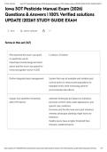 Iowa 3OT Pesticide Manual Exam &lpar;2026&rpar; Questions & Answers &vert; 100&percnt; Verified solutions UPDATE &vert;2026&excl;&excl; STUDY GUIDE EXAM&NewLine;&NewLine;