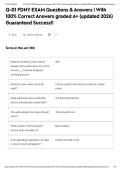 Q-01 FDNY EXAM Questions & Answers &vert; With 100&percnt; Correct Answers graded A&plus; &lpar;updated 2026&rpar; Guaranteed Success&excl;&excl;&NewLine;&NewLine;