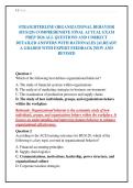 STRAIGHTERLINE ORGANIZATIONAL BEHAVIOR&NewLine;&lpar;BUS120&rpar; COMPREHENSIVE FINAL ACTUAL EXAM&NewLine;PREP 2026 ALL QUESTIONS AND CORRECT&NewLine;DETAILED ANSWERS WITH RATIONALES &vert;ALREADY&NewLine;A GRADED WITH EXPERT FEEDBACK &vert;NEW AND&NewLine;REVISED