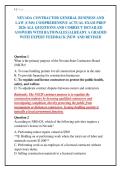 NEVADA CONTRACTOR GENERAL BUSINESS AND&NewLine;LAW &lpar;CMS&rpar; COMPREHENSIVE ACTUAL EXAM PREP&NewLine;2026 ALL QUESTIONS AND CORRECT DETAILED&NewLine;ANSWERS WITH RATIONALES &vert;ALREADY A GRADED&NewLine;WITH EXPERT FEEDBACK &vert;NEW AND REVISED