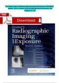 Radiographic Imaging and Exposure Test Bank &lpar;All Chapters 1-10&rpar;&NewLine;&NewLine;