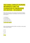 NR 360&sol; NR360 NURSING INFORMATICS  and NR599&sol;NR 599  ADVANCED NURSING INFORMATICS QUIZZES&comma; MIDTERMS AND FINAL EXAMS  WITH CORRECT ANSWERS WELL VERIFIED AND GRADED A&plus; &lpar;14 DIFFERENT EXAM VERSIONS AND OVER 1500 QUESTIONS AND CORRECT ANSWERS&rpar;