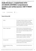 NURS 572 EXAM 1&comma; &vert;&vert; QUESTIONS WITH ACCURATE ANSWERS &vert;&vert; comprehensive questions and verified answers &vert; GET IT RIGHT &vert;2026&excl;&NewLine;&NewLine;