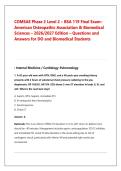 COMSAE Phase 2 Level 2 &ndash; BSA 119 Final Exam&ndash;&NewLine;American Osteopathic Association & Biomedical &NewLine;Sciences &ndash; 2026&sol;2027 Edition &ndash; Questions and &NewLine;Answers for DO and Biomedical Students