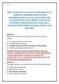 BIOL 252 HUMAN ANATOMY & PHYSIOLOGY II&NewLine;&ndash; MODULE 5 RESPIRATORY SYSTEM&NewLine;COMPREHENSIVE ACTUAL EXAM PREP 2026&NewLine;ALL QUESTIONS AND CORRECT DETAILED&NewLine;ANSWERS WITH RATIONALES ALREADY A&NewLine;GRADED WITH EXPERT FEEDBACK &vert;NEW AND&NewLine;REVISED&NewLine;