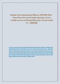 Straighter Line Organizational Behavior &lpar;BUS120&rpar; Final &NewLine;Exam Prep with Actual Complete Questions&comma; Correct &NewLine;Verified Answers and Detailed Rationales Already Graded &NewLine;A&plus; &vert; 2026&sol;2027 