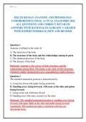 BIO 235 HUMAN ANATOMY AND PHYSIOLOGY&NewLine;COMPREHENSIVE FINAL ACTUAL EXAM PREP 2026&NewLine;ALL QUESTIONS AND CORRECT DETAILED&NewLine;ANSWERS WITH RATIONALES ALREADY A GRADED&NewLine;WITH EXPERT FEEDBACK &vert;NEW AND REVISED