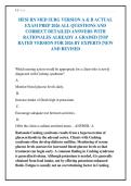 HESI RN MED SURG VERSION A & B ACTUAL&NewLine;EXAM PREP 2026 ALL QUESTIONS AND&NewLine;CORRECT DETAILED ANSWERS WITH&NewLine;RATIONALES ALREADY A GRADED &vert;TOP&NewLine;RATED VERSION FOR 2026 BY EXPERTS &vert;NEW&NewLine;AND REVISED